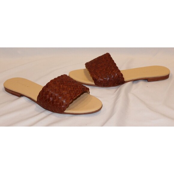 Nisolo ISLA Slide‎ Sandal Desert BRANDY Woven Leather Women's - Picture 6 of 9